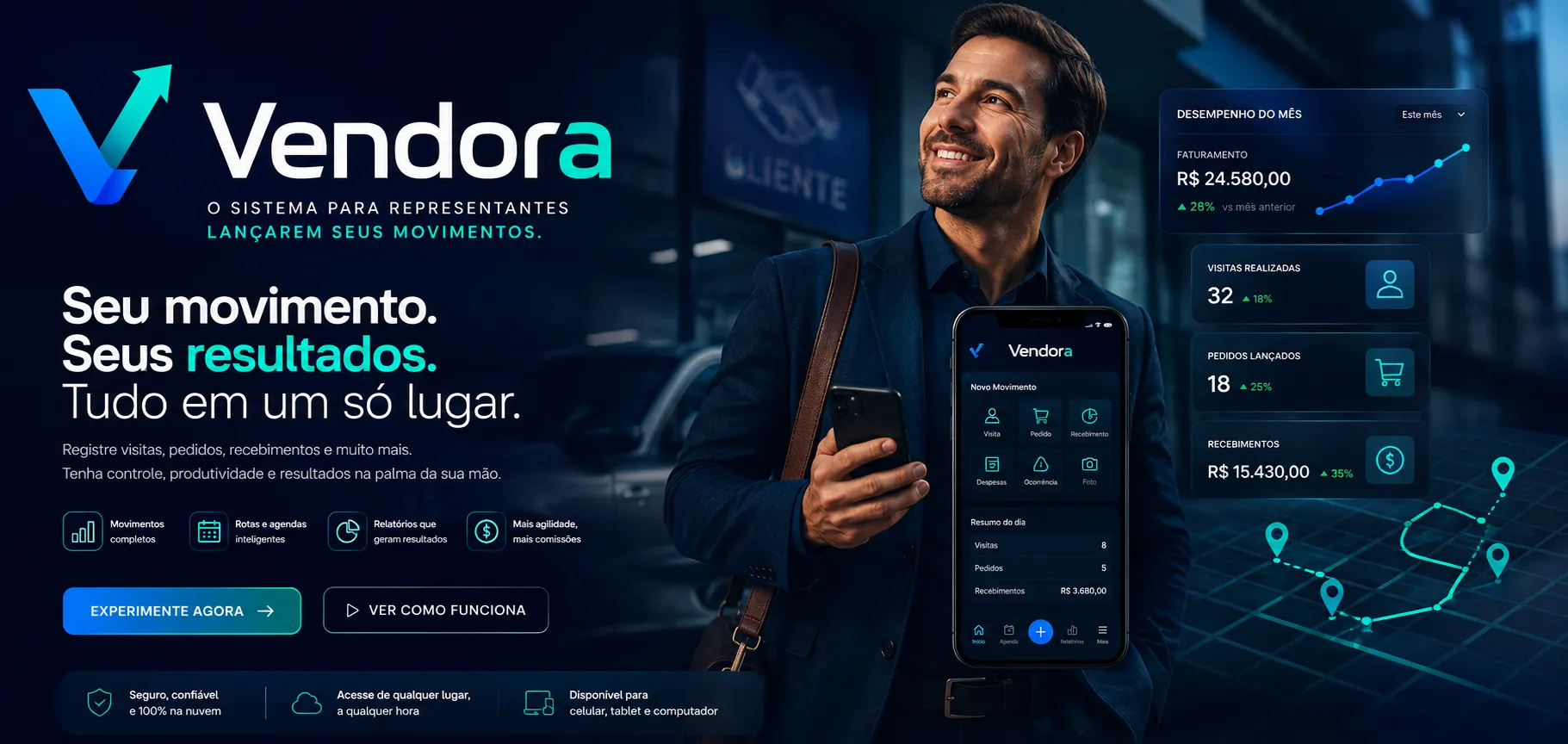 Visão geral do sistema Vendora